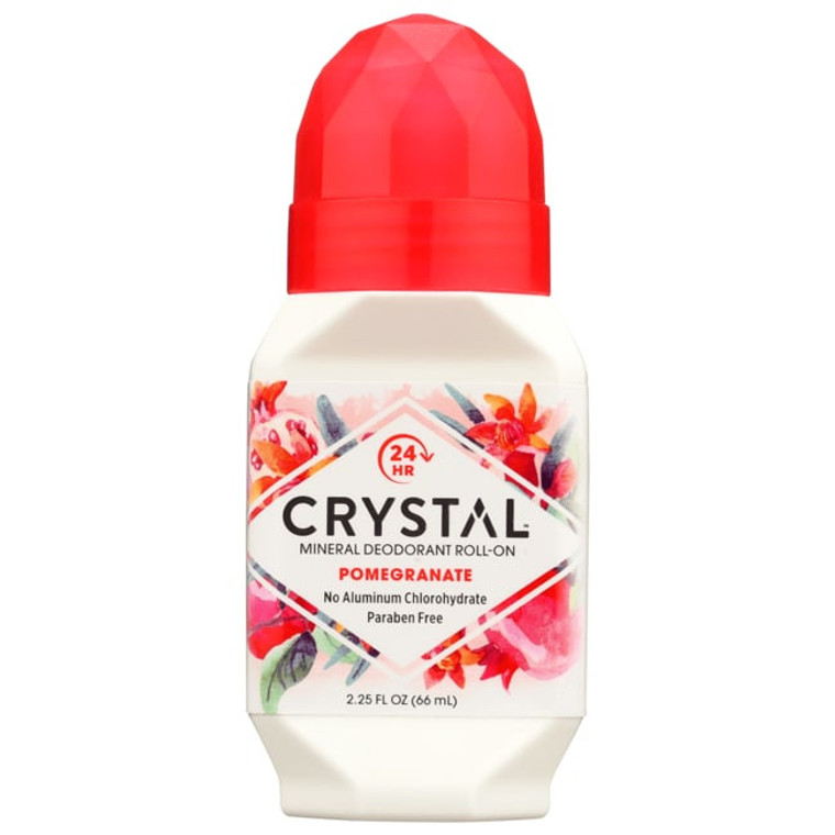 CRYSTAL ESSENCE MINERAL POMEGRANATE DEODORANT ROLL-ON ( 1X2.25 OZ )