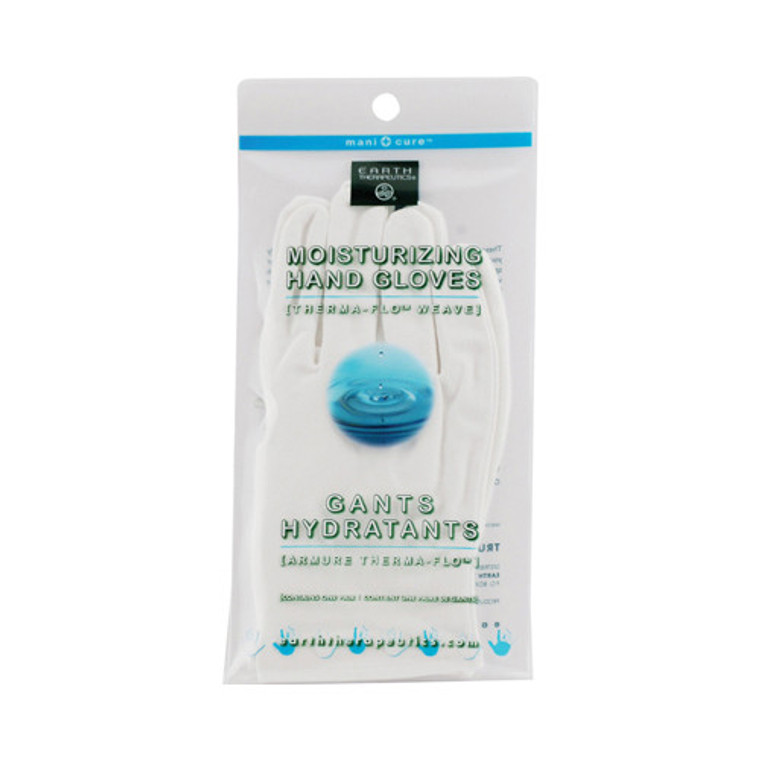 EARTH THERAPEUTICS WHITE MOISTURE GLOVES ( 1X1PAIR )
