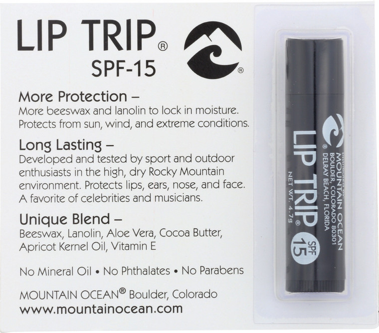 MOUNTAIN OCEAN LIP TRIP SPF 15 ( 12X.165 OZ )