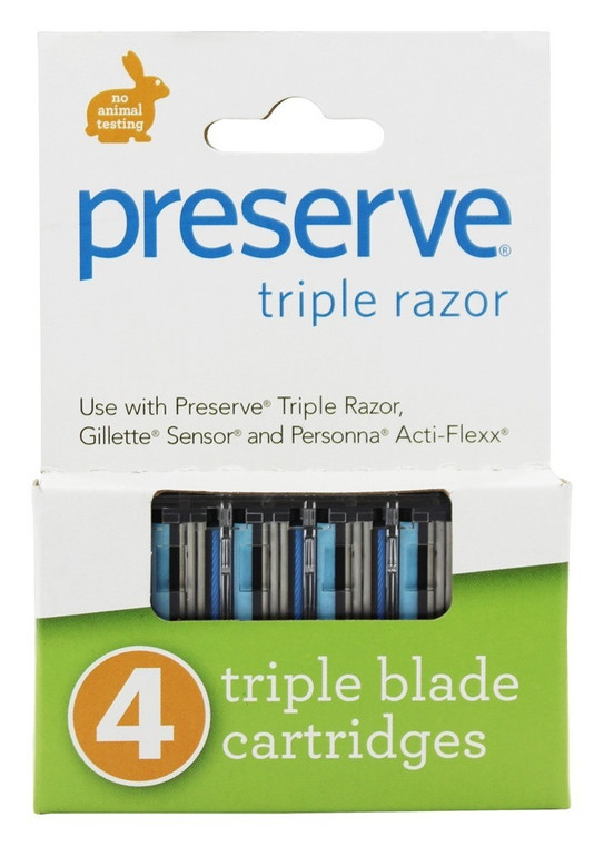 PRESERVE TRIPLE RAZOR BLADES REFILL ( 6X4 PK )