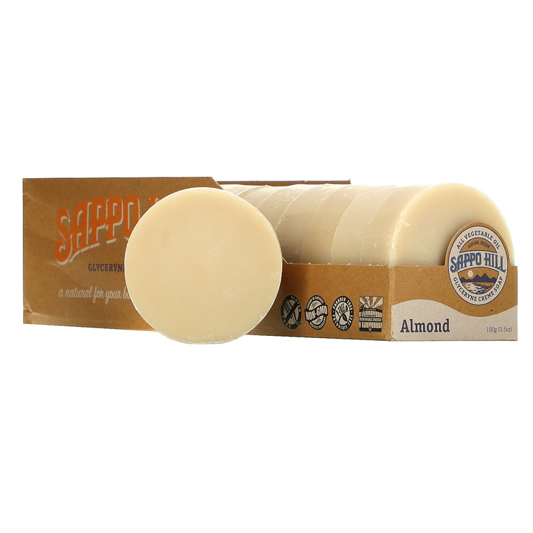SAPPO HILL ALMOND GLYCERINE CREAM SOAP ( 12X3.5 OZ )