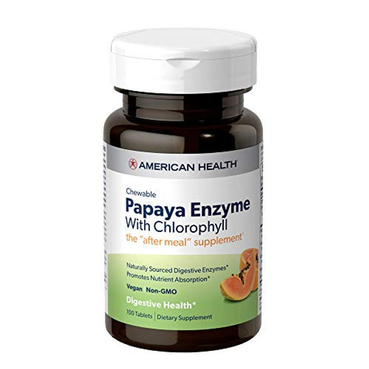 AMERICAN HEALTH PAPAYA ENZYME WITH CHLOROPHYLL ( 1X100 TAB )