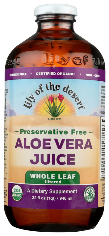 LILY OF THE DESERT WHOLE LEAF ALOE VERA JUICE NO PRESV ( 1X32 OZ )