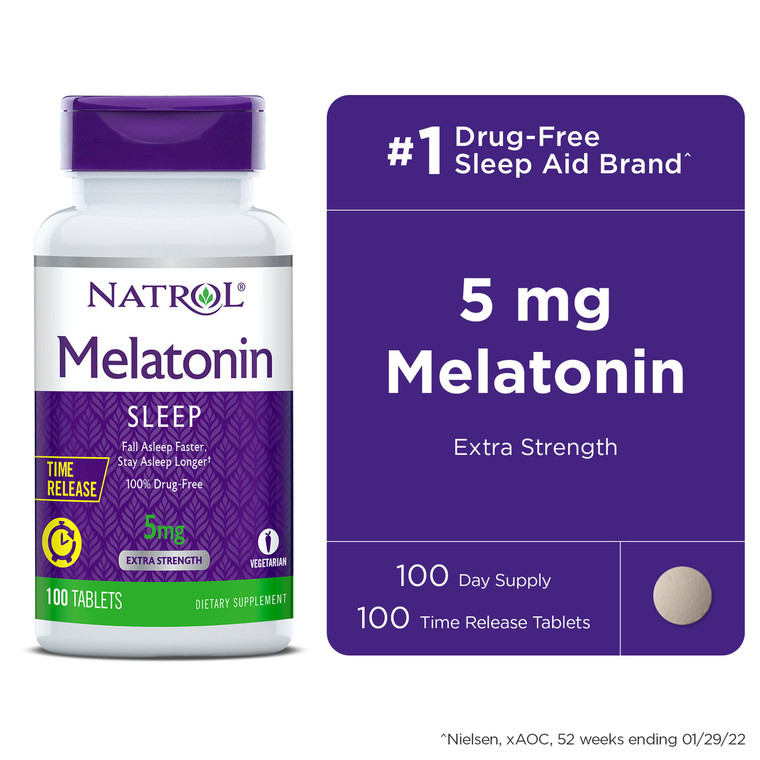 NATROL MELATONIN 5 MG TIME RELEASE ( 1X100 TAB )