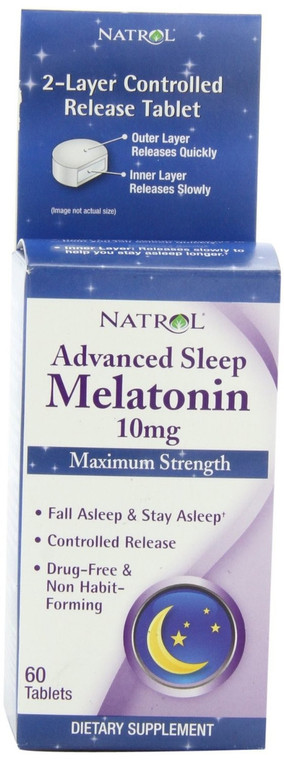 NATROL ADVANCED SLEEP MELATONIN, 10MG ( 60 TAB )