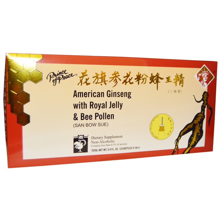 PRINCE OF PEACE AMERICAN GINSENG ROYAL JELLY WITH BEE ( 1X10X10 CC )