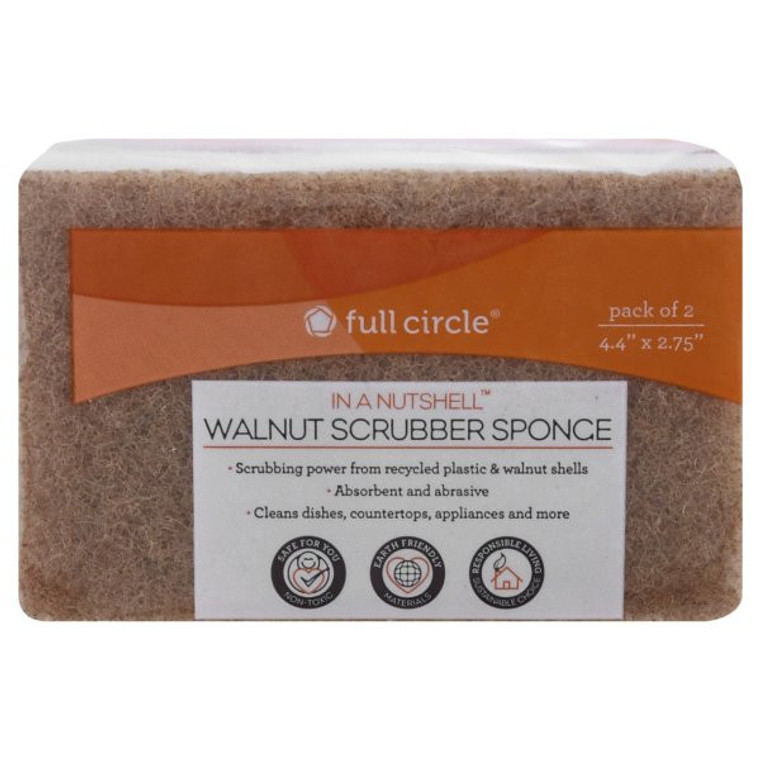 FCHME WALNT SCRBR SPONGE ( 6 X 2 CT )