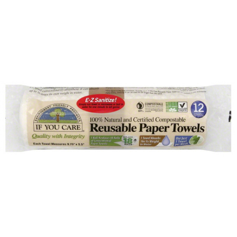 IUC REUSBL PPR TOWEL NAT ( 8 X 12 CT )