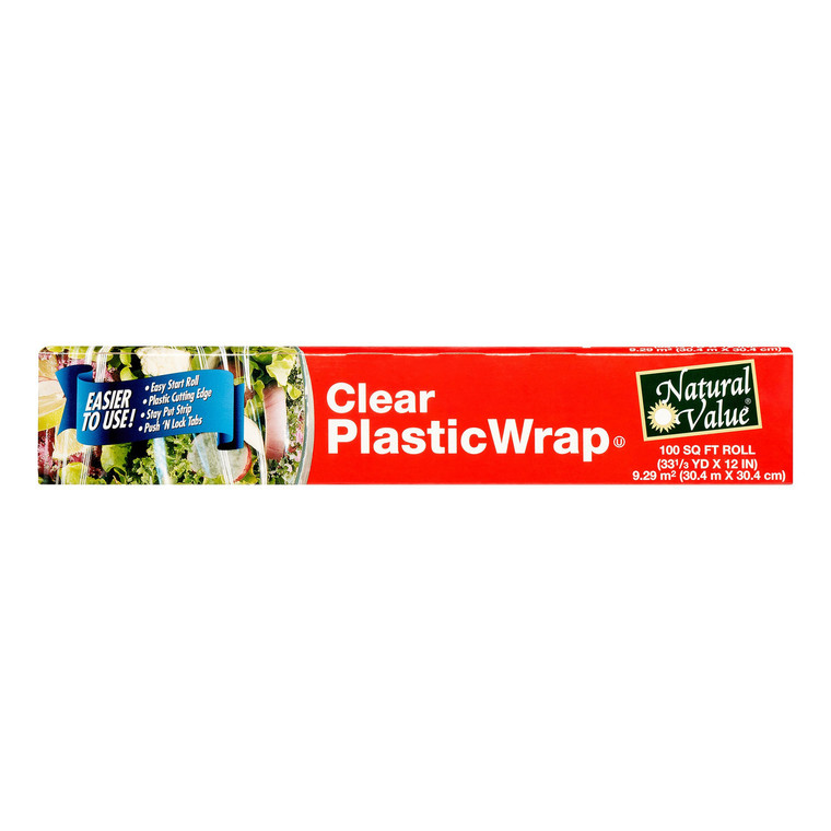 NATURAL VALUE CLEAR PLASTIC WRAP ( 24X100 FT )