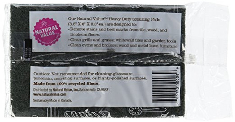 NATURAL VALUE SCOURING PAD SPONGE ( 24X2 CT )