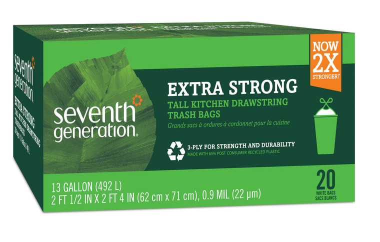 SEVENTH GENERATION DRAWSTRNG KITCHEN BAG 13 GAL ( 1X20 CT )