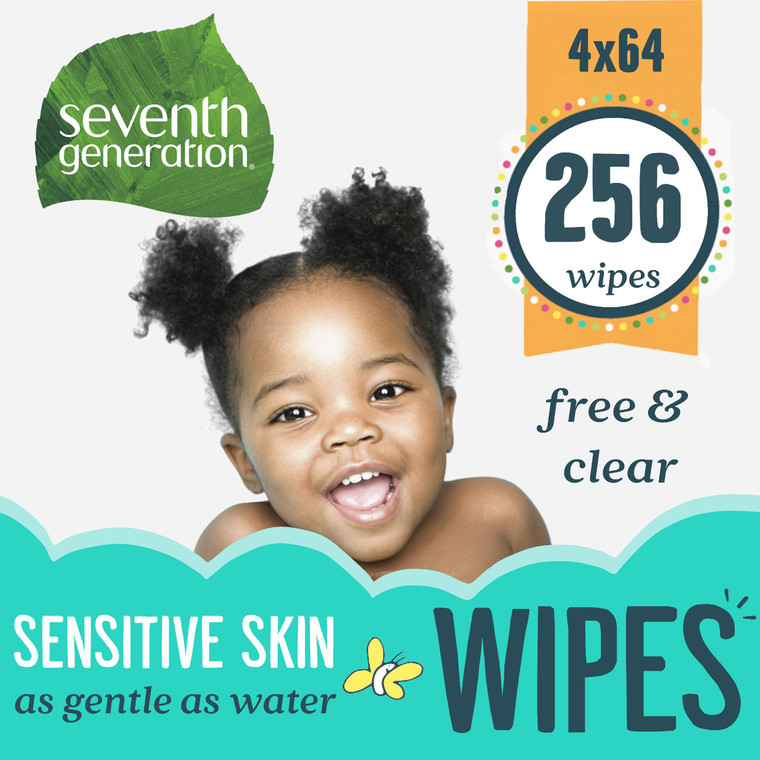SEVENTH GENERATION F&C BABY WIPE REFIL ( 3X256 CT )