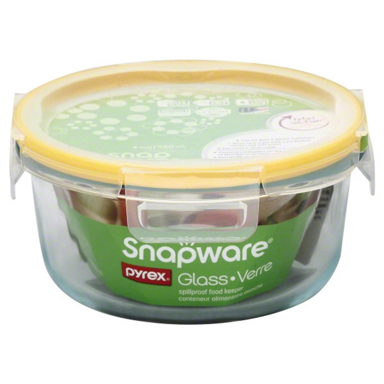 SNPWR GLASS 4CUP ROUND ( 4X1.00 )
