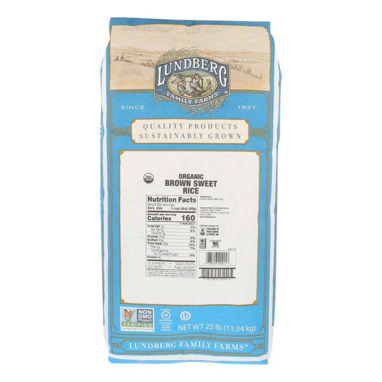 LUNDBERG FARMS SWEET RICE ( 1X25LB )