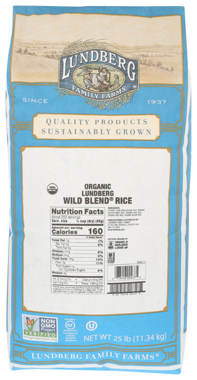 LUNDBERG FARMS WILD BLEND RICE ( 1X25LB )