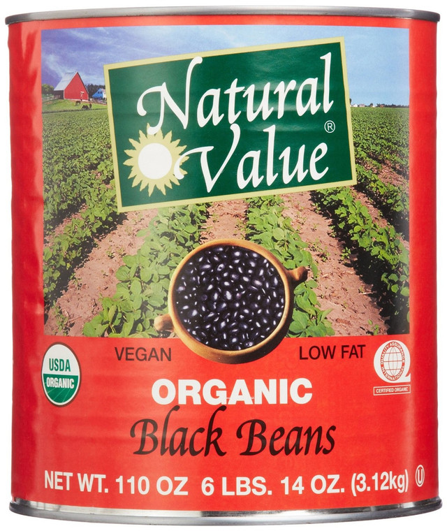 NATURAL VALUE BLACK BEANS ( 6X108OZ )