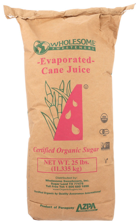 WHOLESOME SWEETENERS CANE SUGAR ( 1X25LB )