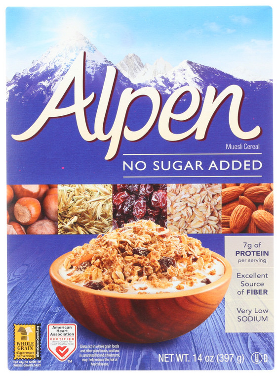 WEETABIX ALPEN CEREAL ORGANIC NO ADDED SUGAR ( 12X14OZ )