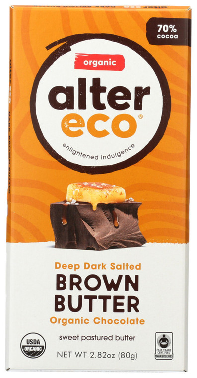 ALTER ECO DARK SALTED BROWN BUTTER ORGANIC CHOCOLATE ( 12X2.82 OZ )