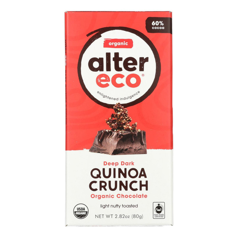 ALTER ECO CHOCOLATE DARK QUINOA ( 12X2.82OZ )