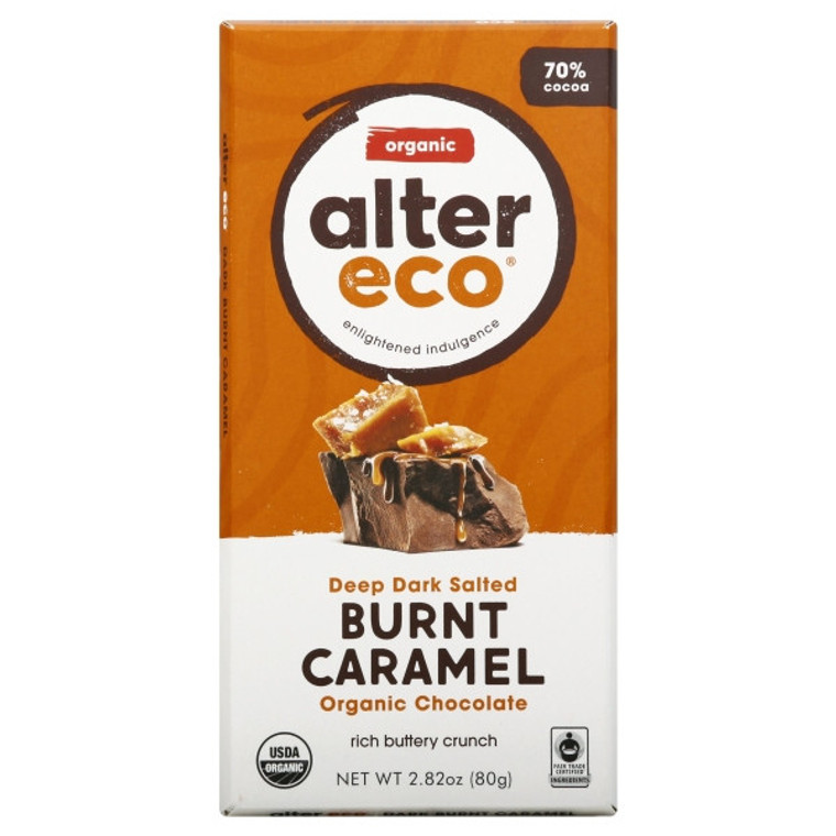 ALTER ECO DARK SALTED BURNT CARAMEL ORGANIC CHOCOLATE ( 12X2.82 OZ )