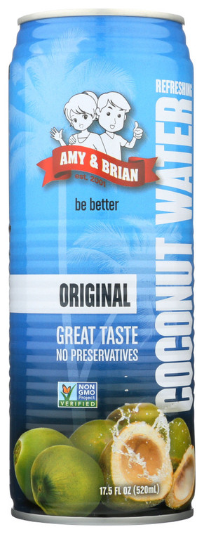 AMY & BRIAN NATURAL COCONUT JUICE PULP FREE ( 12X17.5 OZ )