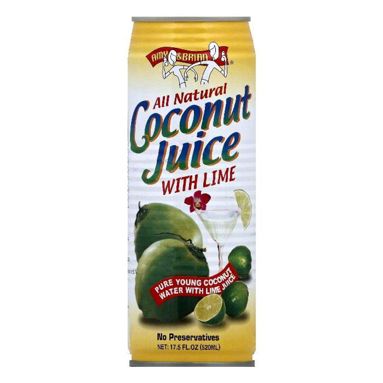 AMY & BRIAN COCONUT JUICE WITH LIME ( 12X17.5 OZ )