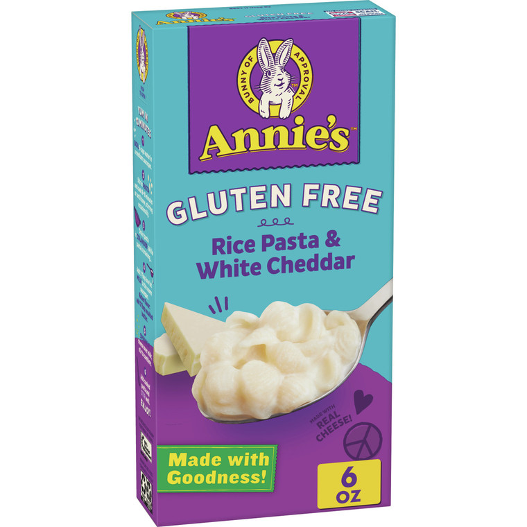 ANNIE'S RICE SHELLS AND CREAMY WHITE CHEDDAR GLUTEN FREE ( 12X6OZ )