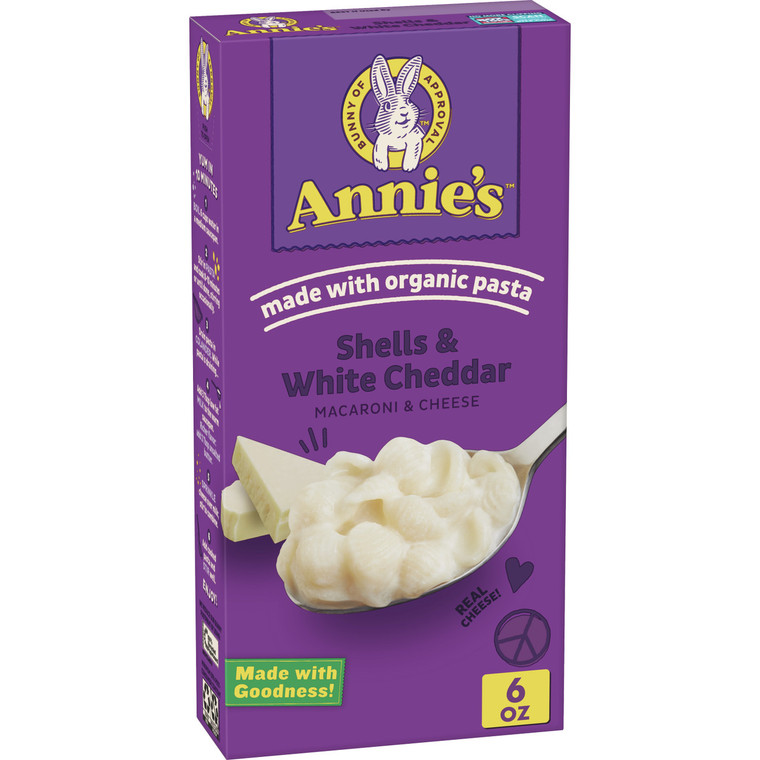 ANNIE'S SHELLS AND WHITE CHEDDAR ( 12X6 OZ )