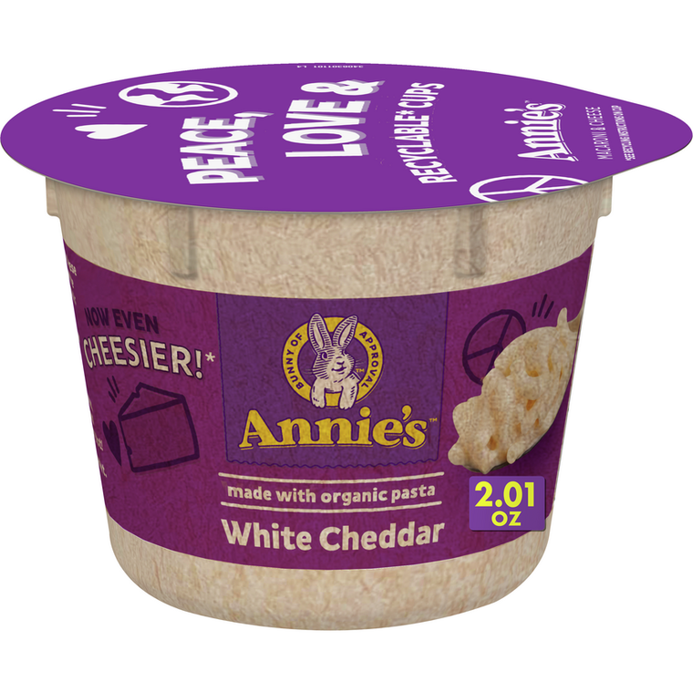 ANNIE'S HOMEGROWN SINGLE CUP WHITE CHEDDAR ( 12X2.01OZ )