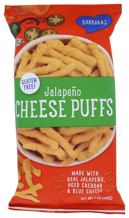 BARBARA'S JALAPENO CHEESE PUFFS GLUTEN FREE ( 12X7 OZ )