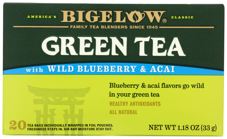 BIGELOW GREEN TEA WITH BLUEBERRY AND ACAI( 6X20 BAG )