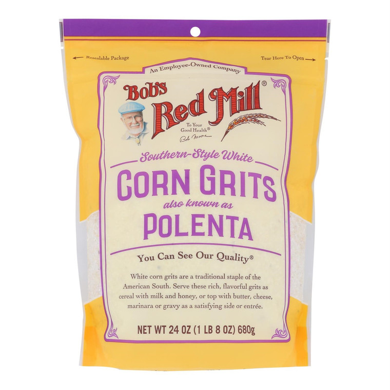 BOBS GRITS WHITE CORN ( 4 X 24 OZ )