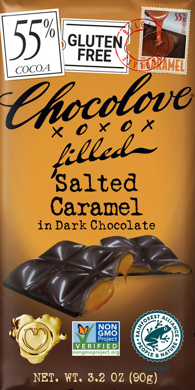 CH LOVE SLT CRML DK CHOC ( 10 X 3.2 OZ )