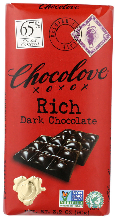 CHOCOLOVE RICH DARK CHOCOLATE BAR ( 12X3.2 OZ )
