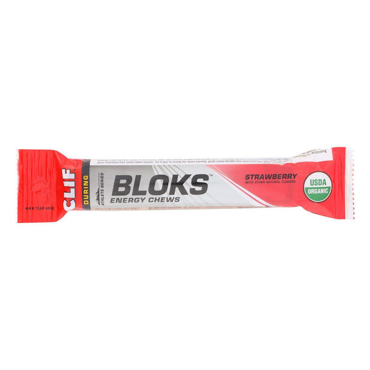 CLIF BAR STRAWBERRY CLIF BAR SHOT BLOK ( 18X2.1 OZ )