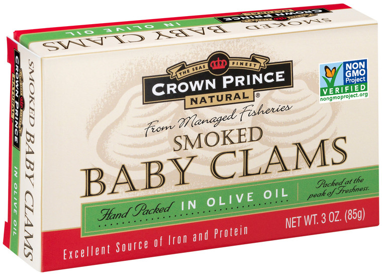 CROWN PRINCE CLAMS SMOKED IN OLIVE OIL ( 12X3 OZ )