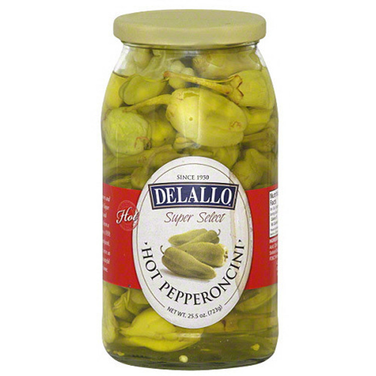 DE LALLO HOT PEPPERONCINI ( 6X25.5OZ )