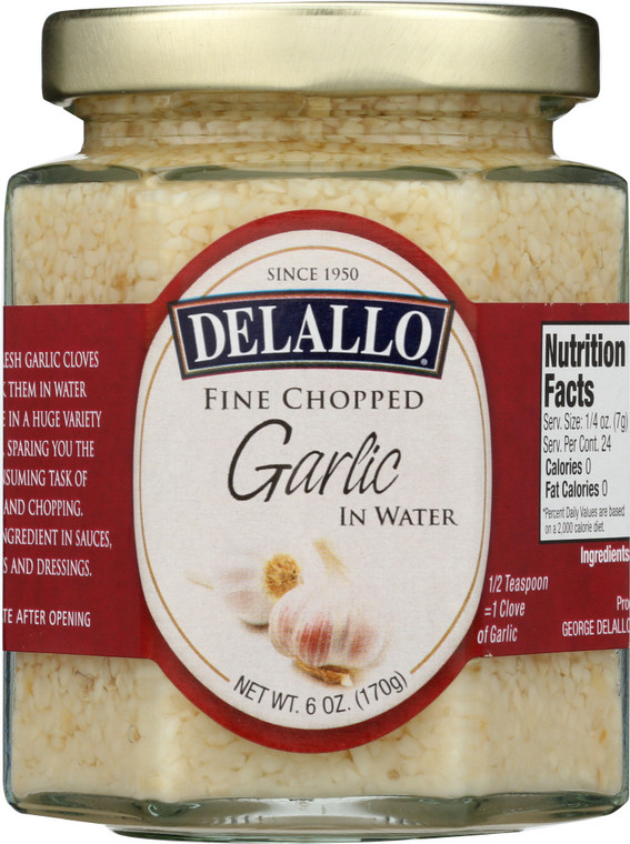 DELALLO GARLIC MINCED IN WATER ( 1X6 OZ )