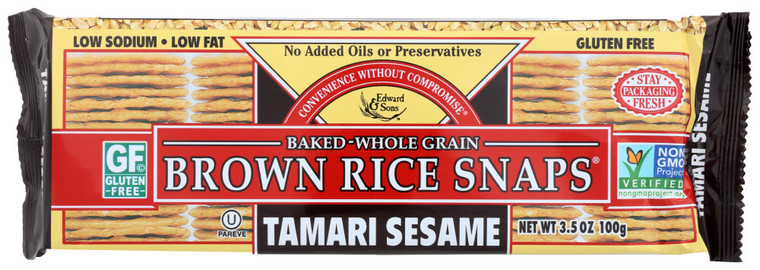 EDWARD & SONS TAMARI SESAME FAT FREE SNAPS ( 12X3.5 OZ )