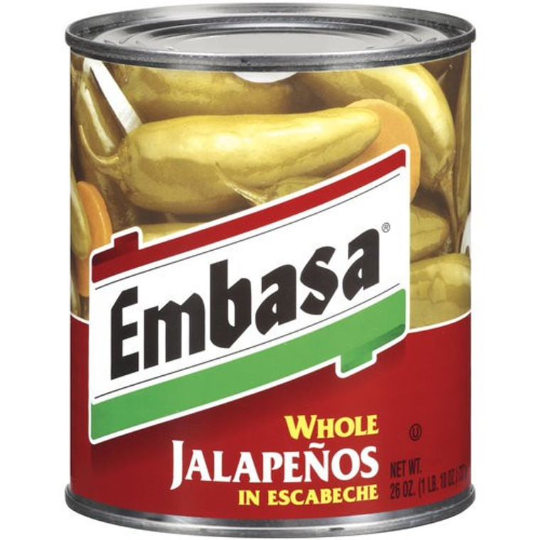 EMBASA WHOLE JALAPENOS ( 12X26OZ )