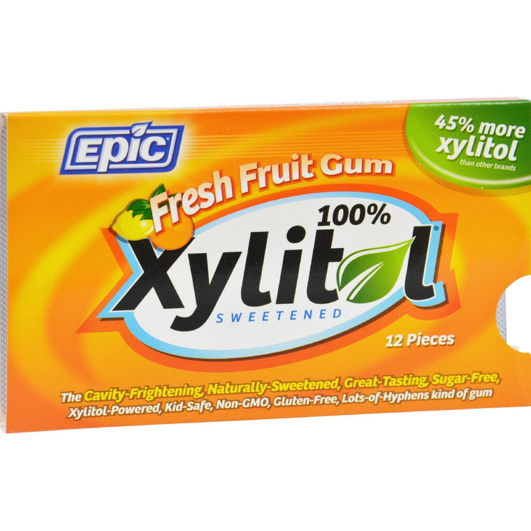 EPIC DENTAL XYLITOL GUM F FRUIT ( 12X12 CT )