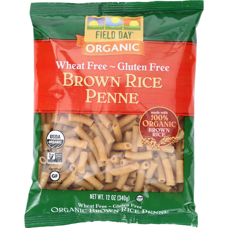 FIELD DAY ORGANIC BROWN RICE PASTA PENNE GLUTEN FREE ( 12X12OZ )