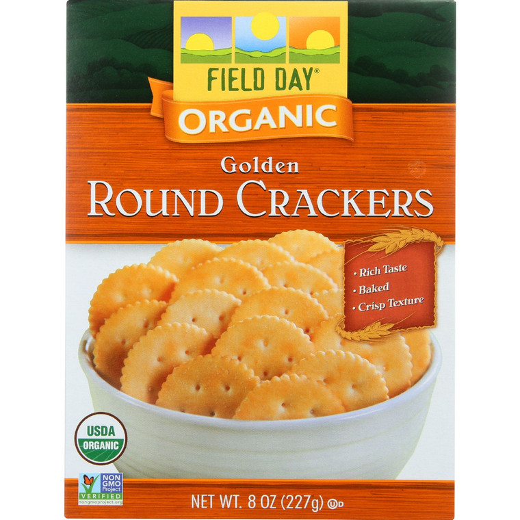 FIELD DAY ORGANIC GOLDEN ROUND CRACKERS ( 12X8OZ )
