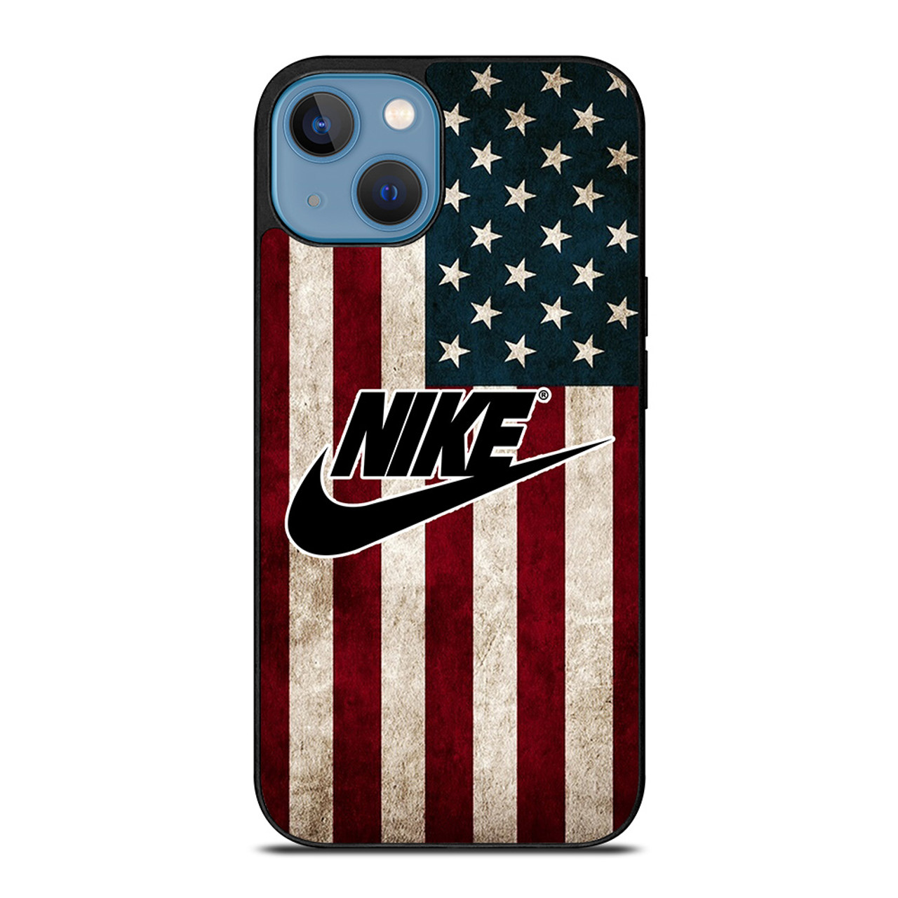 simpático Pasto Pantera AMERICAN FLAG NIKE iPhone 13 Case Cover