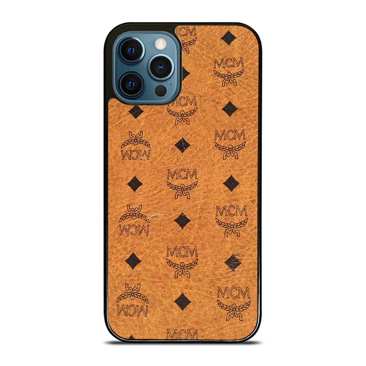 $26.52 Round LV Leather Back Case For iPhone 12 Pro Max - Brown
