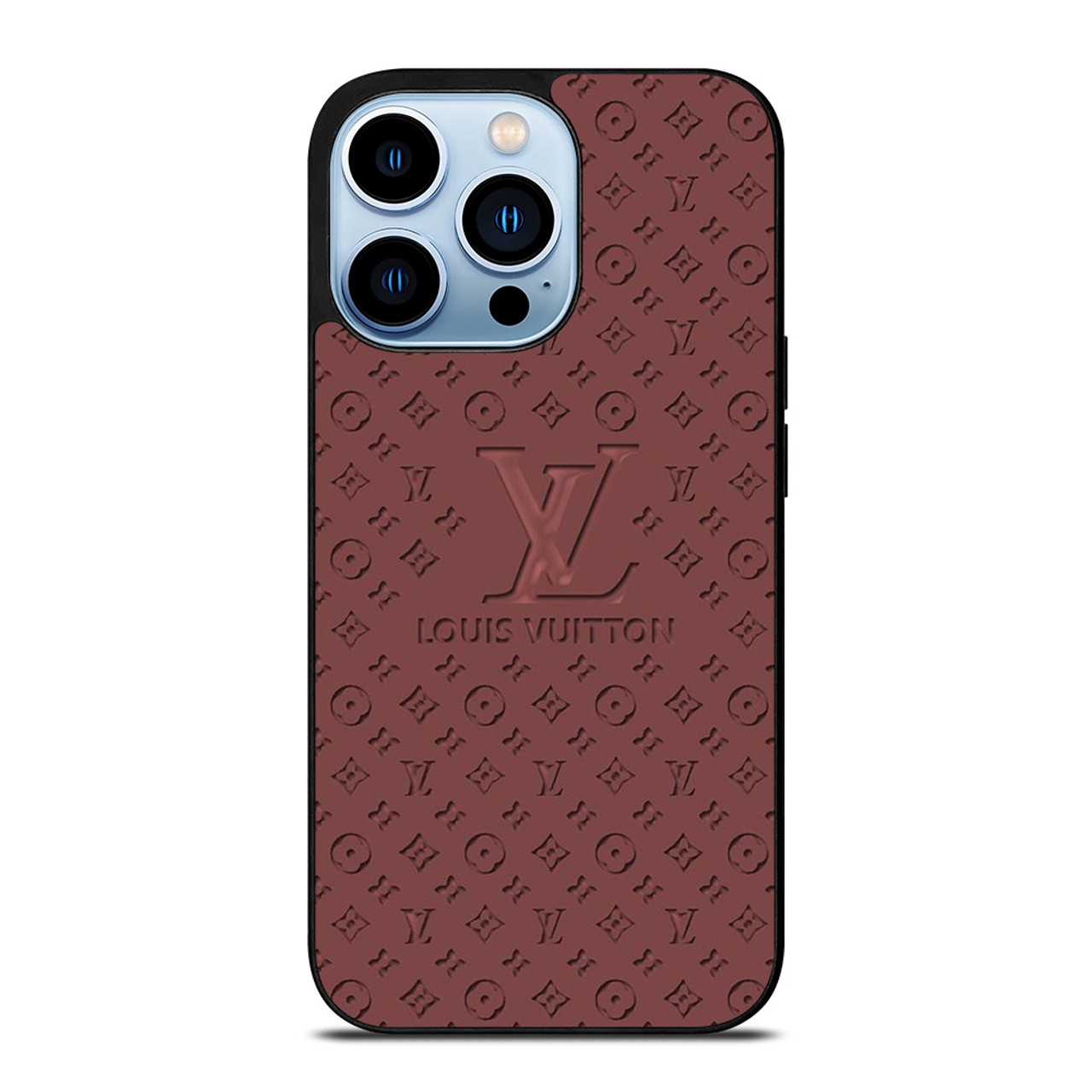 LOUIS VUITTON LV ROSE BROWN LOGO ICON iPhone 13 Pro Max Case Cover