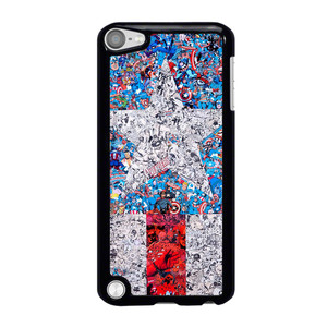 CAPTAIN AMERICA LOGO COLLAGE iPod Touch 5 Case Cover CAPTAIN AMERICA LOGO COLLAGE iPod Touch 5 Case Cover