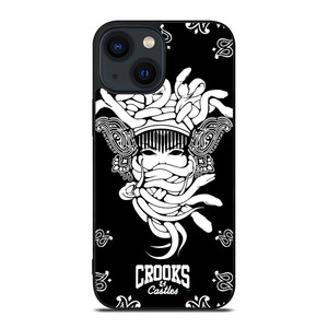 CROOKS AND CASTLES BLACK WHITE iPhone 14 Plus Case Cover CROOKS AND CASTLES BLACK WHITE iPhone 14 Plus Case Cover