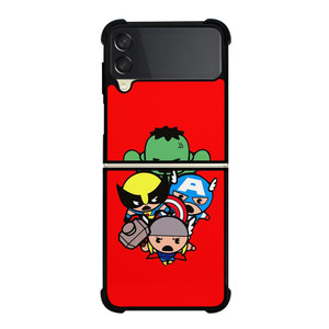 KAWAII CAPTAIN AMERICA HULK THOR WOLVERINE Marvel Avengers Samsung Galaxy Z Flip 3 Case Cover KAWAII CAPTAIN AMERICA HULK THOR WOLVERINE Marvel Avengers Samsung Galaxy Z Flip 3 Case Cover
